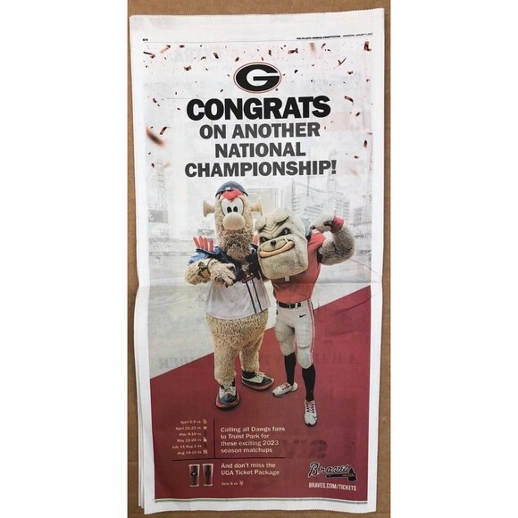 2023 UGA Georgia Bulldogs National Championship 16 Page Edition Newspaper -*New* - Picture 3 of 5